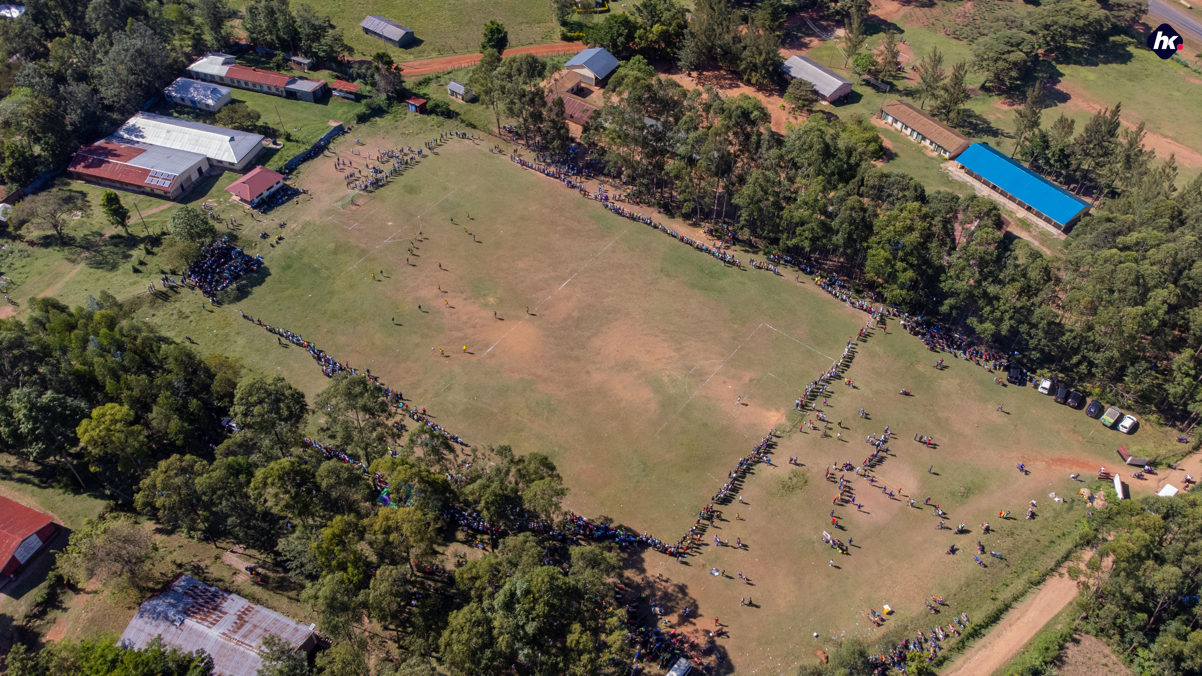 Aerial view of tournament